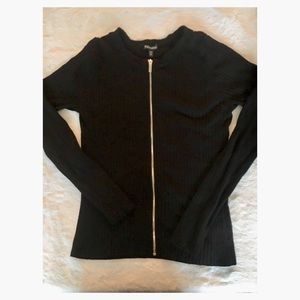 Ribbed Zip Up Sweater